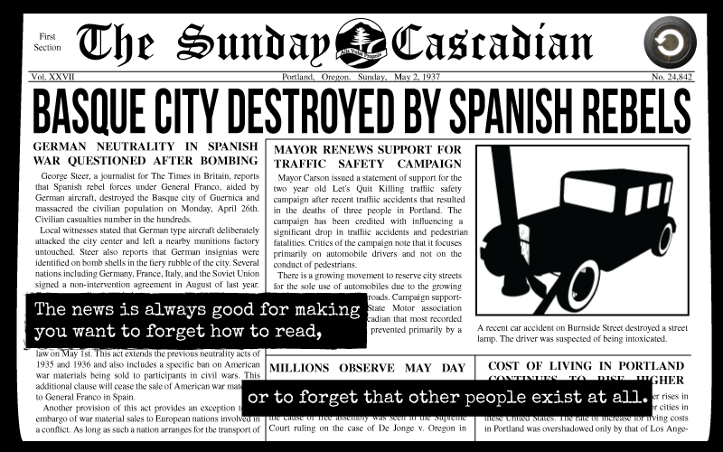 The Sunday Cascadian Newspaper